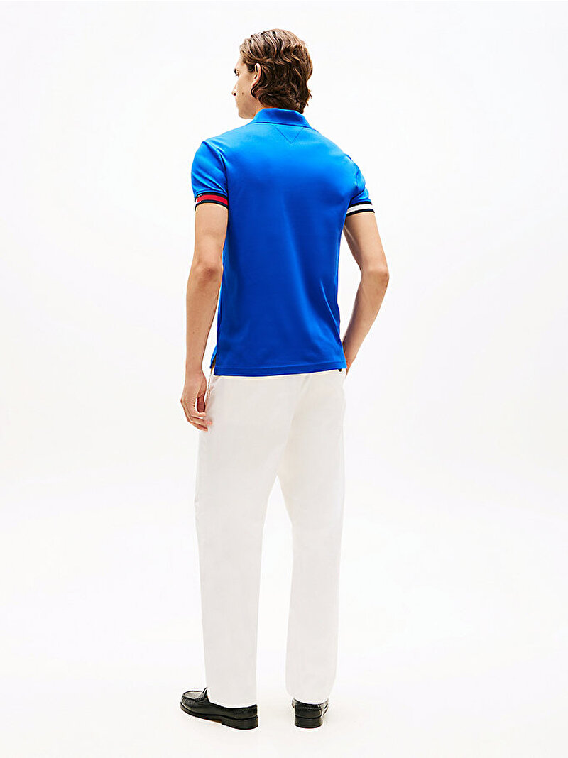 Erkek Cuff Liquid Polo T-shirt Mavi MW0MW42743C7F