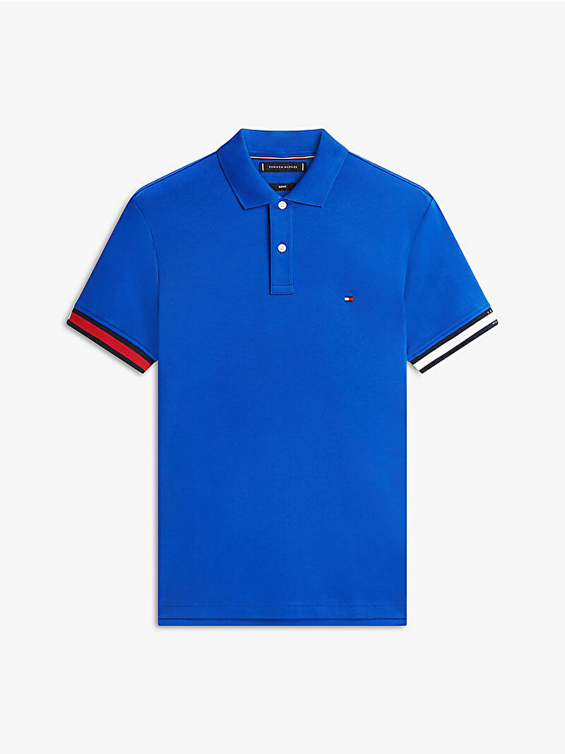 Erkek Cuff Liquid Polo T-shirt Mavi MW0MW42743C7F