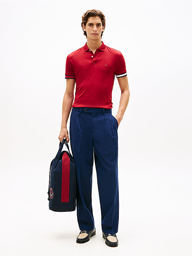 Erkek Cuff Liquid Polo T-shirt Kırmızı MW0MW42743XIT