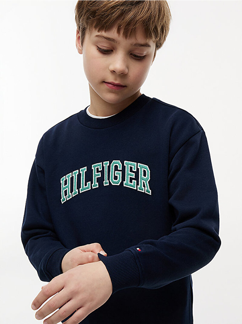Erkek Çocuk Hilfiger Varsity Sweatshirt Lacivert KB0KB10404C1G