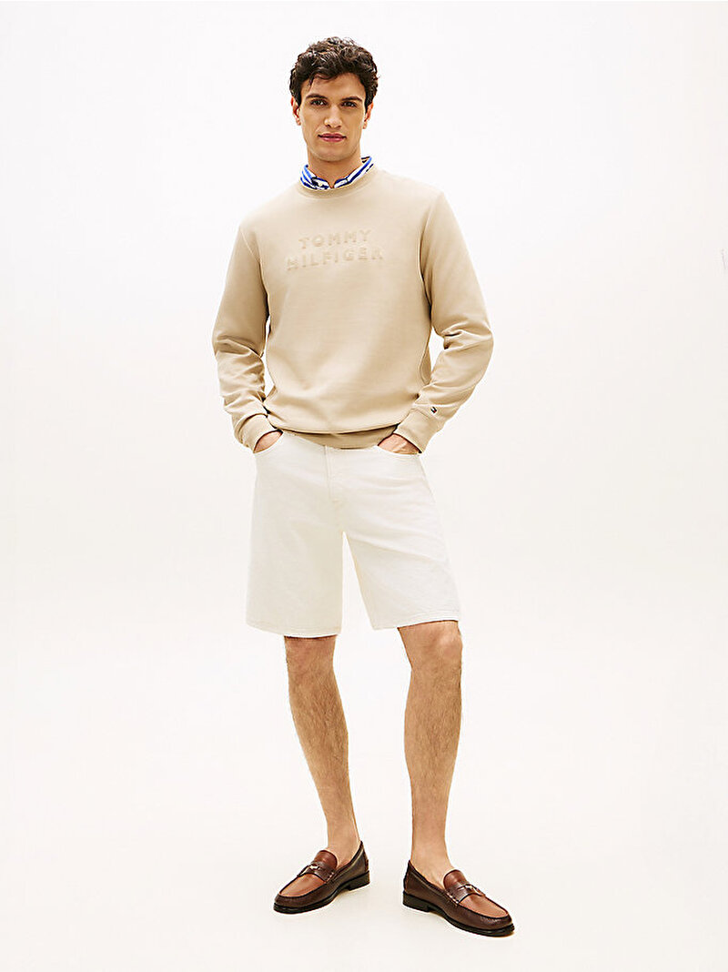 Erkek Mix Media Intechno Sweatshirt Bej MW0MW42484RBT