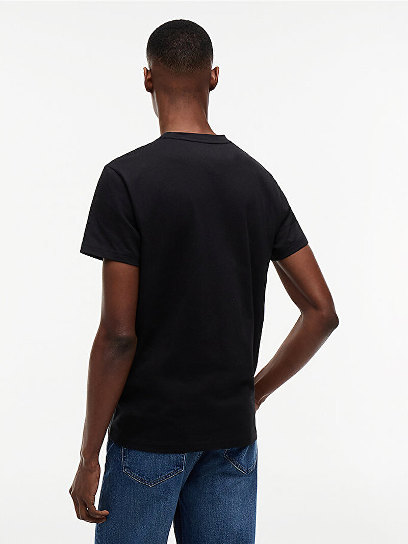 Erkek TJM Slim Sign Chest T-shirt Siyah DM0DM22538BDS