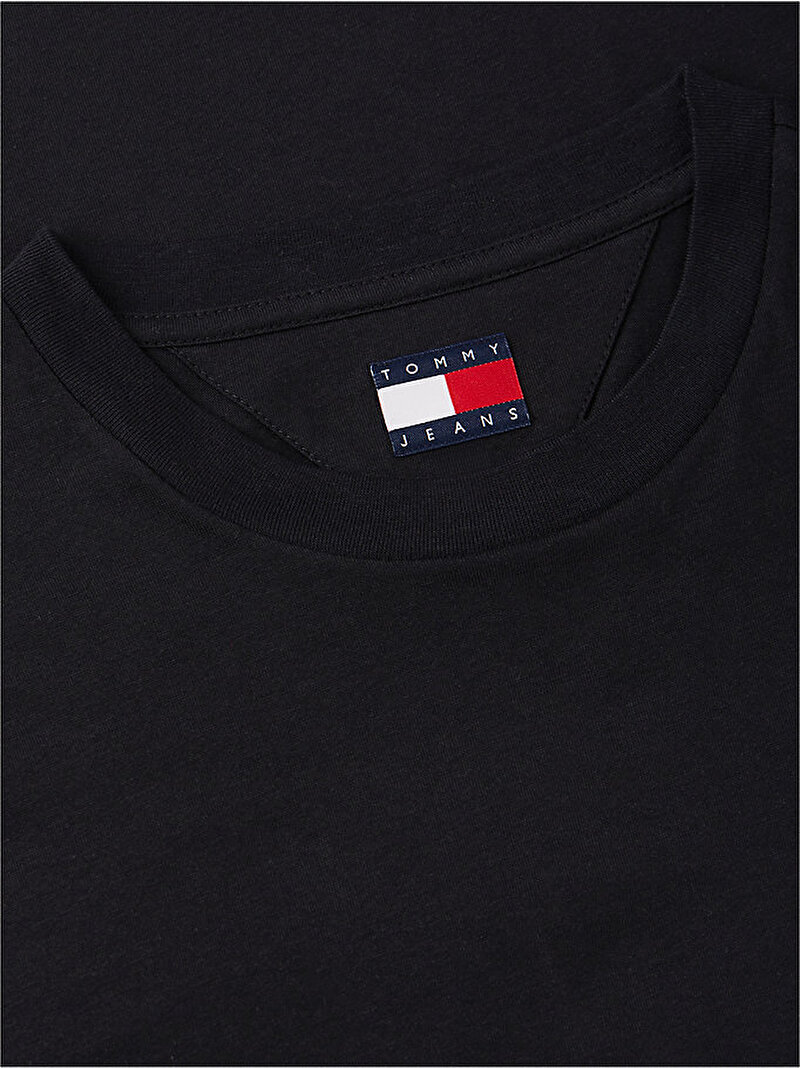Erkek TJM Slim Sign Chest T-shirt Siyah DM0DM22538BDS