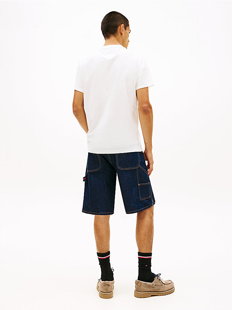 Erkek TJM Slim Sign Chest T-shirt Ekru DM0DM22538YBL