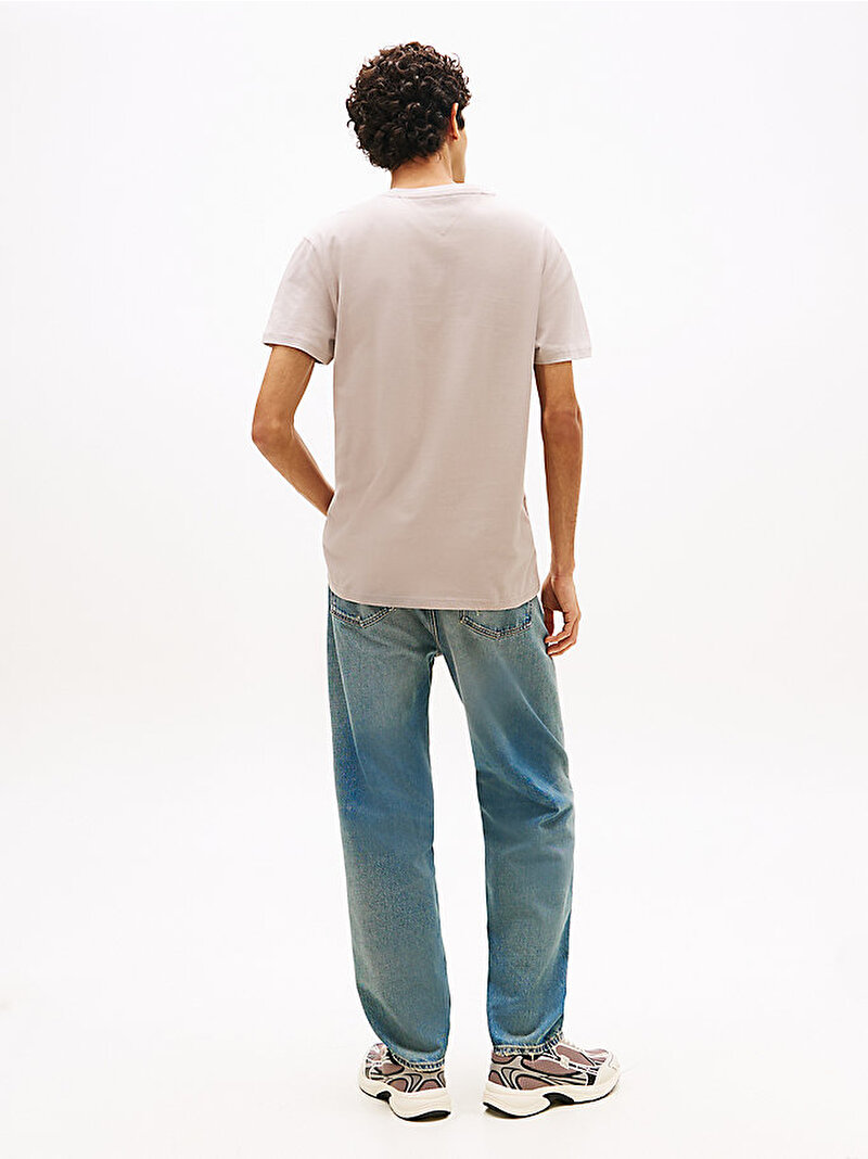 Erkek TJM Regular Gym T-shirt Bej DM0DM22551PKE