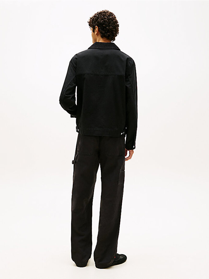 Erkek TJM Regular Cotton Ranch Denim Ceket Siyah DM0DM22743BDS