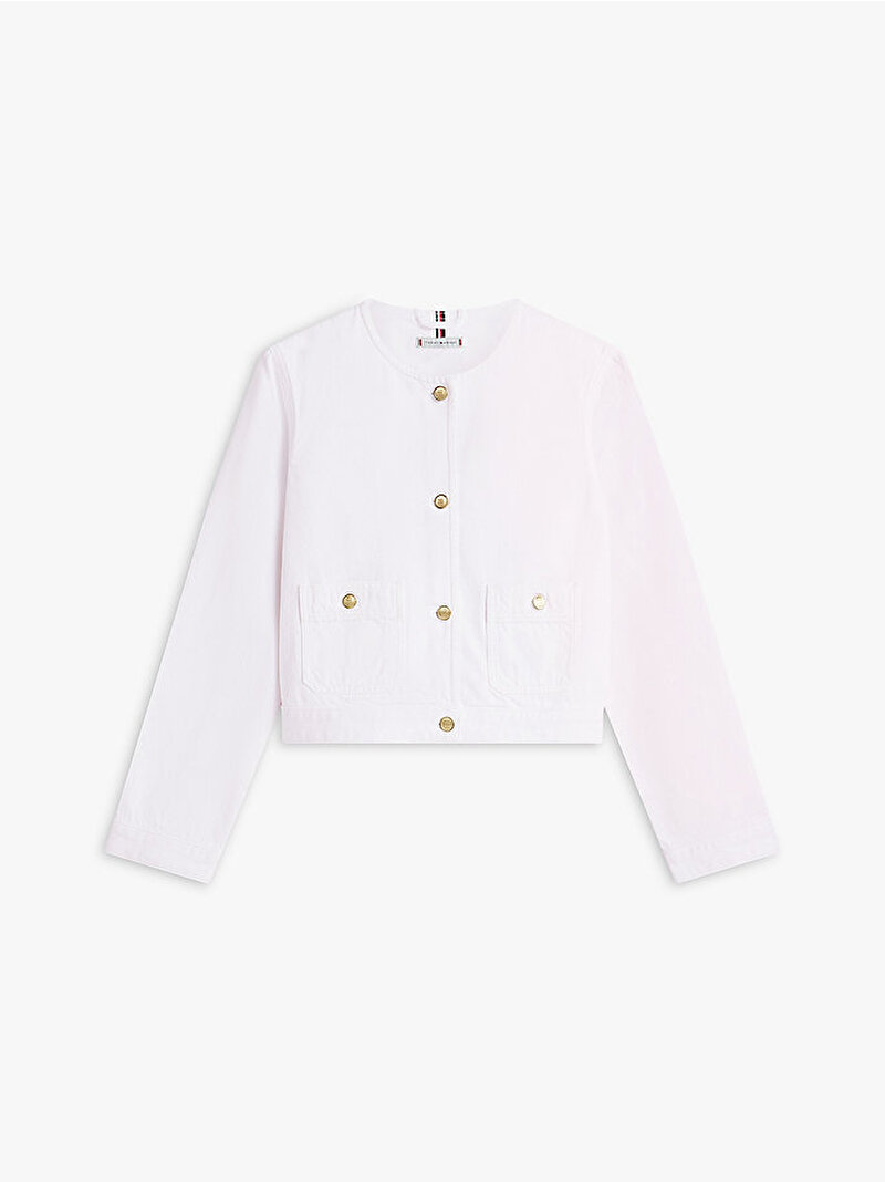 Kadın Lady Denim Ceket Beyaz WW0WW48591YCF