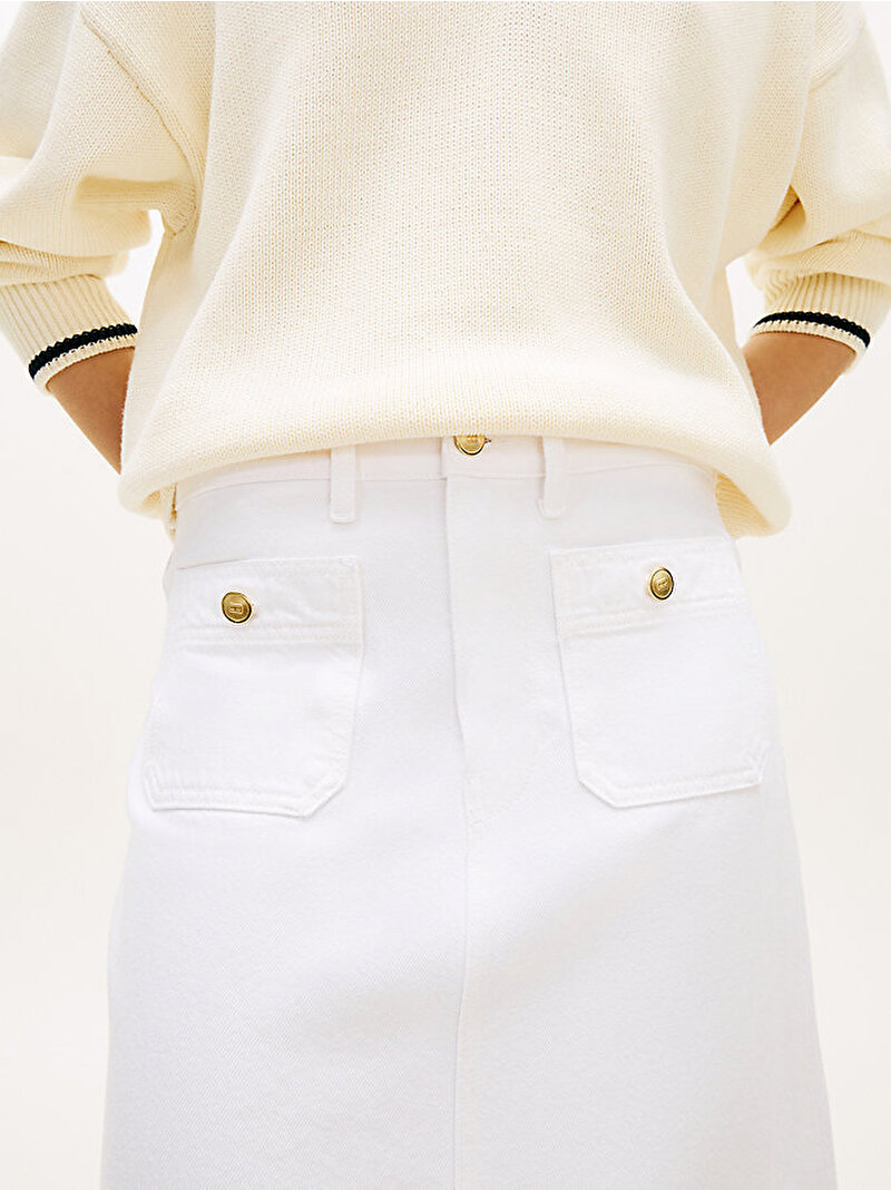 Kadın Denim Etek Beyaz WW0WW48607YCF