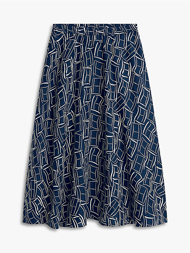 Kadın Essential Flare Midi Etek Lacivert WW0WW507530GY