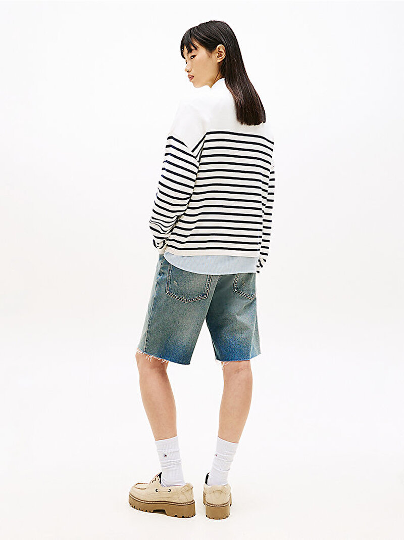 Kadın TJW Varsity Crewneck Kazak Beyaz DW0DW22312YBH