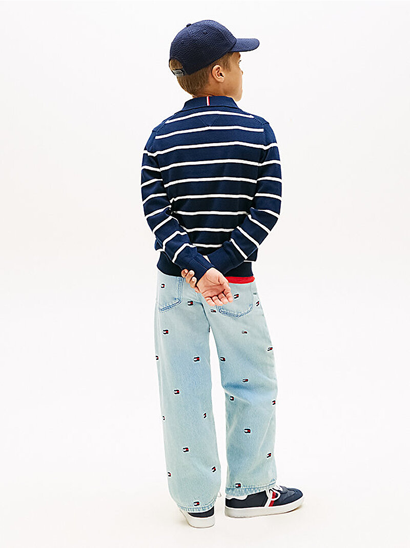 Erkek Çocuk Polo Collar Kazak Lacivert KB0KB10252C1G