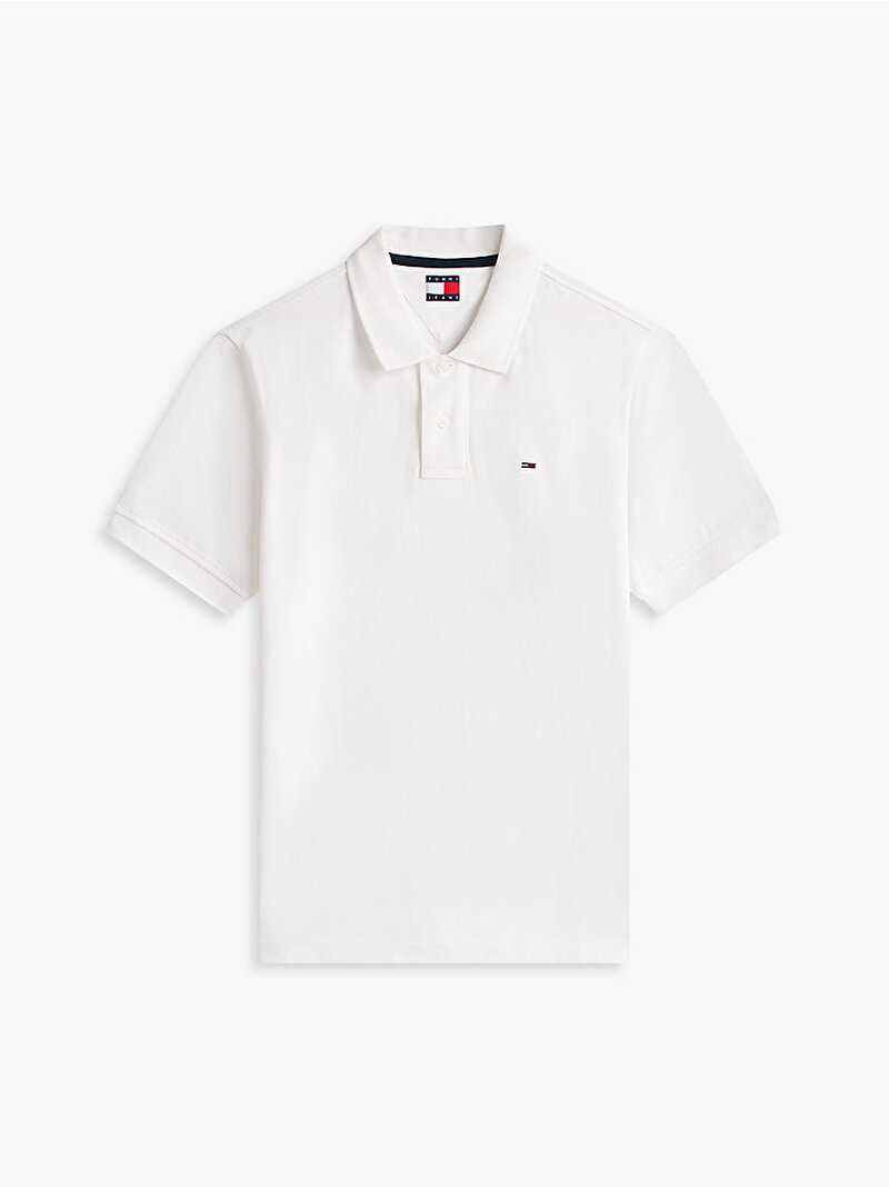Erkek TJM Regular Eseential Polo T-shirt Ekru DM0DM22711YBL