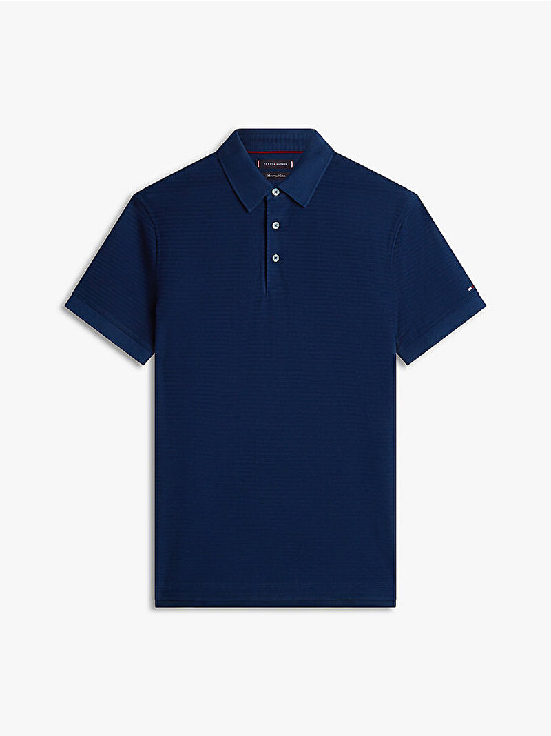 Erkek Tonal Texture Polo T-shirt Lacivert MW0MW38743DCA