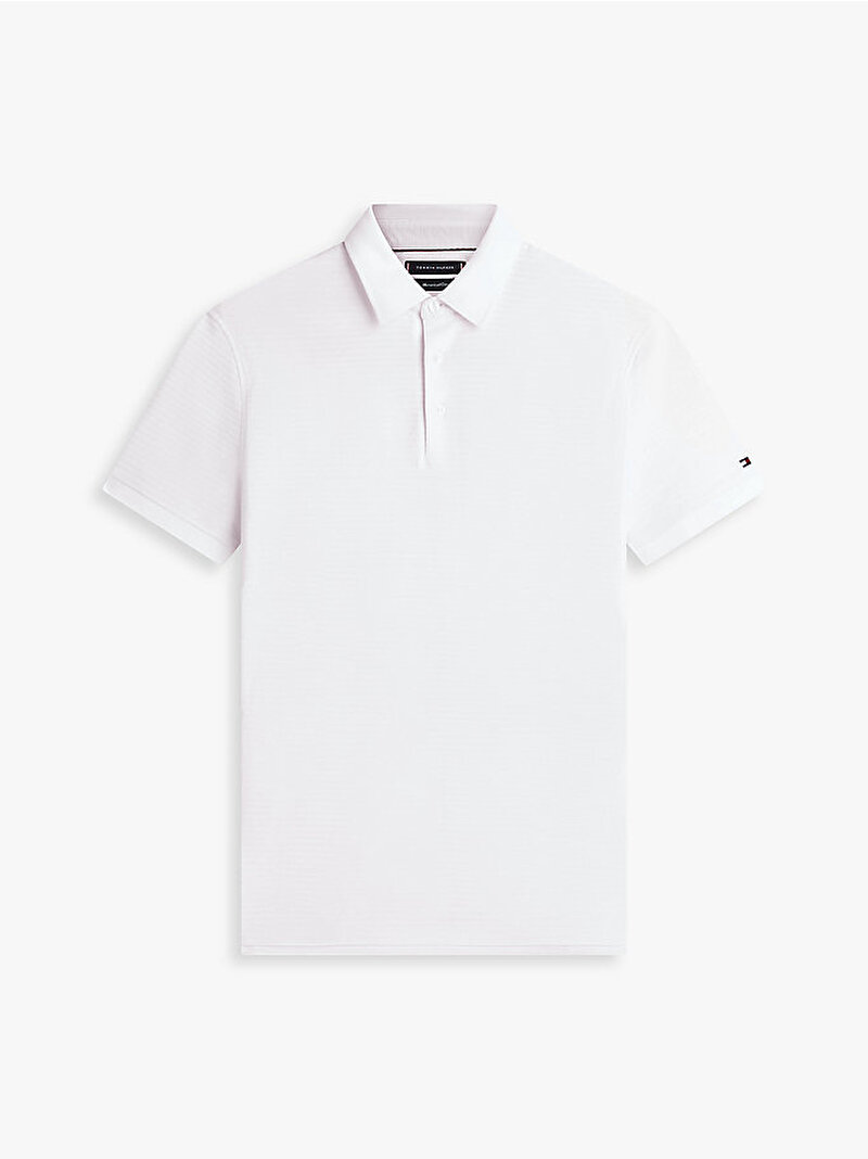 Erkek Tonal Texture Polo T-shirt Beyaz MW0MW38743YBR