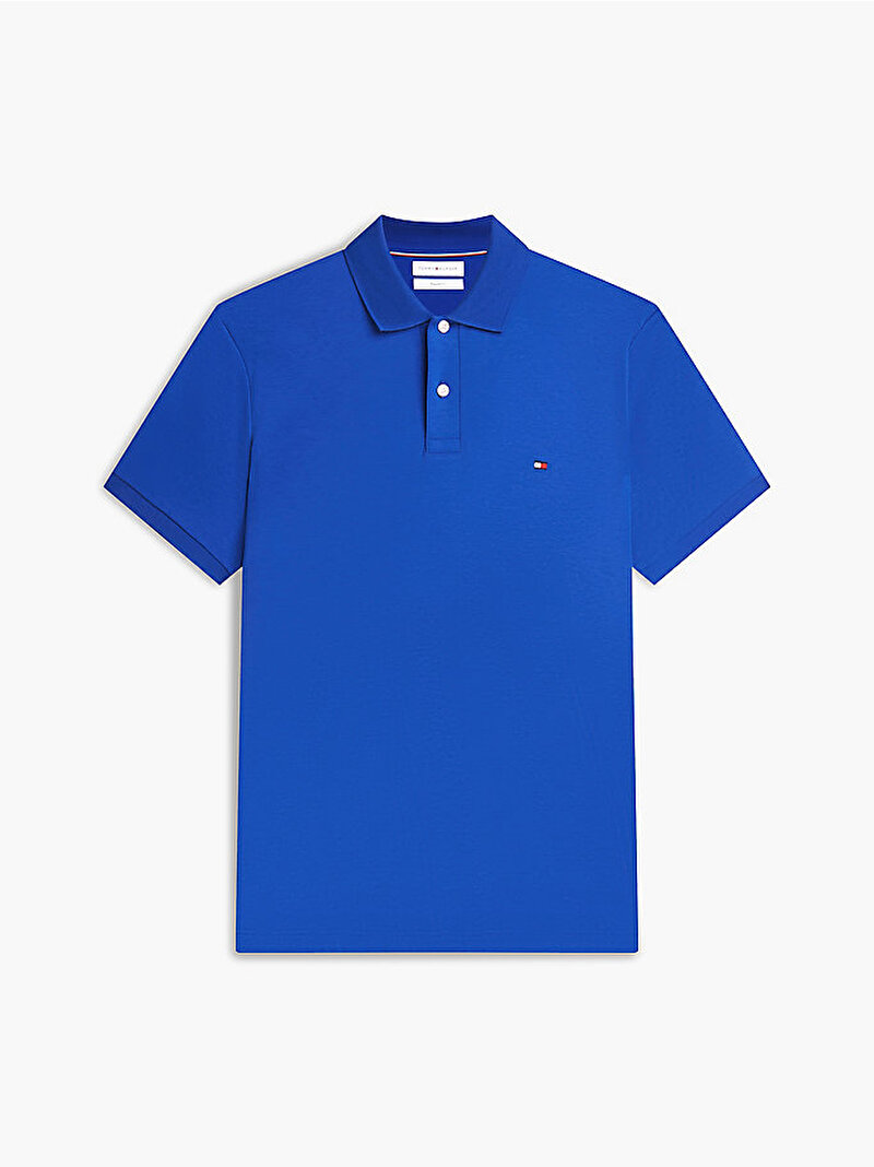 Erkek Liquid Cotton Regular Polo T-shirt Mavi MW0MW39994C7F
