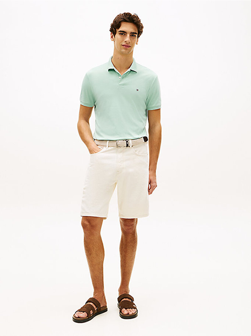 Erkek Liquid Cotton Regular Polo T-shirt Yeşil MW0MW39994MAI