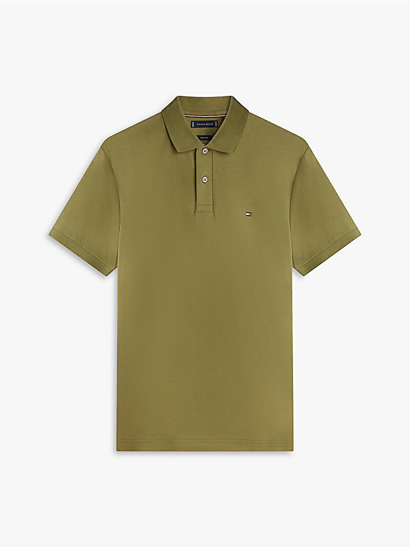Erkek Liquid Cotton Regular Polo T-shirt Yeşil MW0MW39994MSX