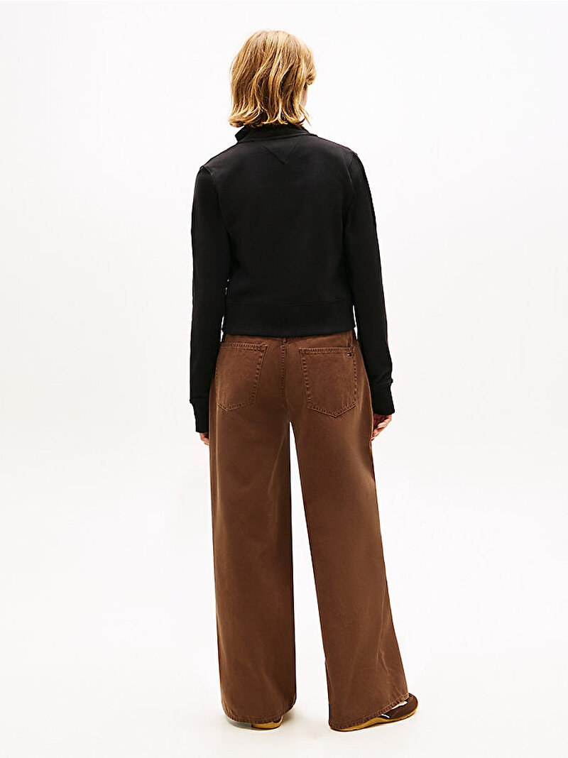 Kadın TJW Slim Silver Sweatshirt Siyah DW0DW22580BDS