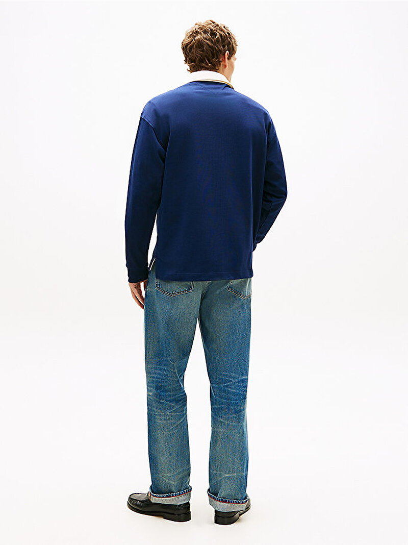 Erkek Flag Rugby Sweatshirt Lacivert MW0MW43067DCC