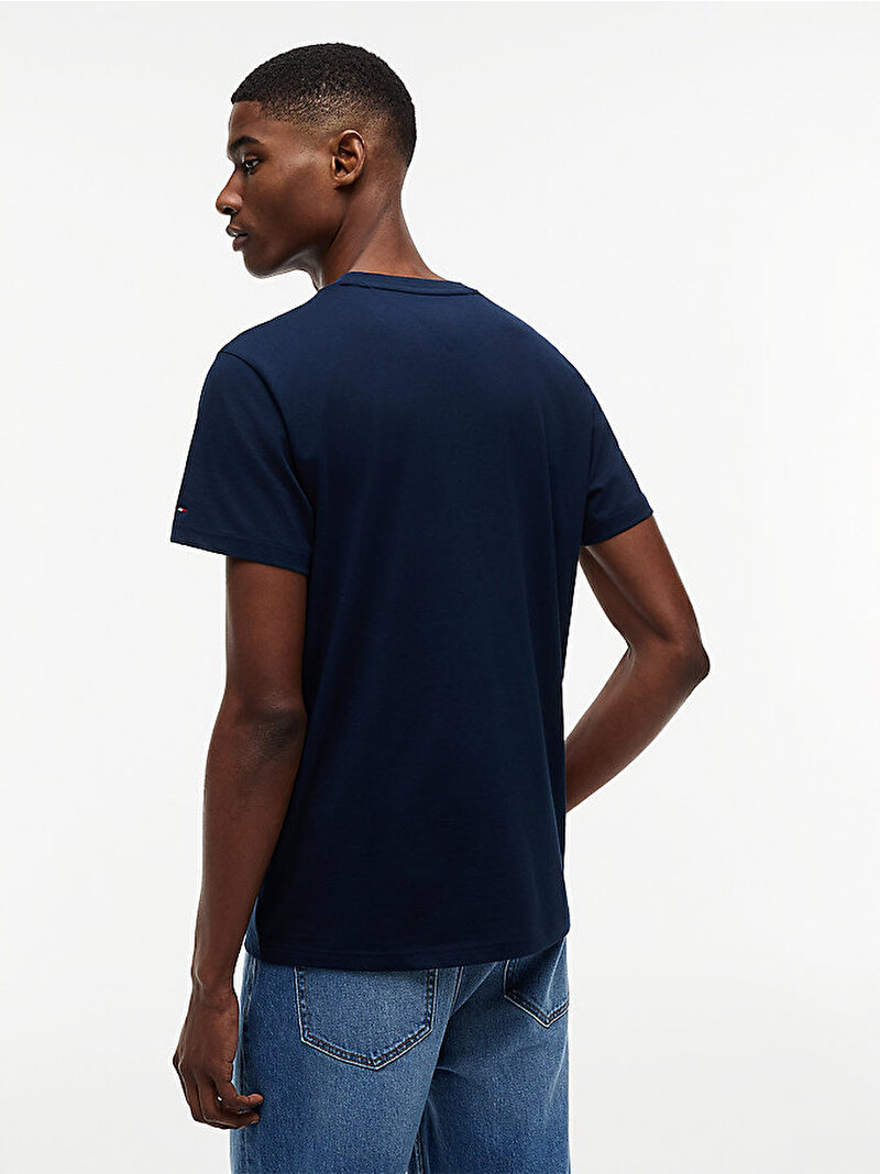 Erkek TJM Slim Sign T-shirt Lacivert DM0DM22538C1G
