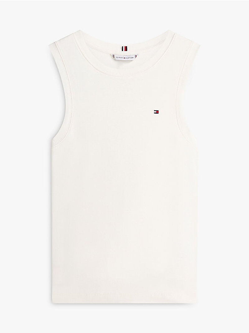 Kadın Slim Cody C-neck Tank Top Beyaz WW0WW47806AEF