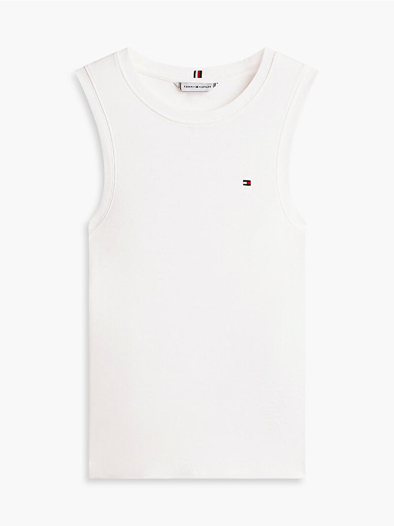 Kadın Slim Cody C-neck Tank Top Ekru WW0WW47806YBL
