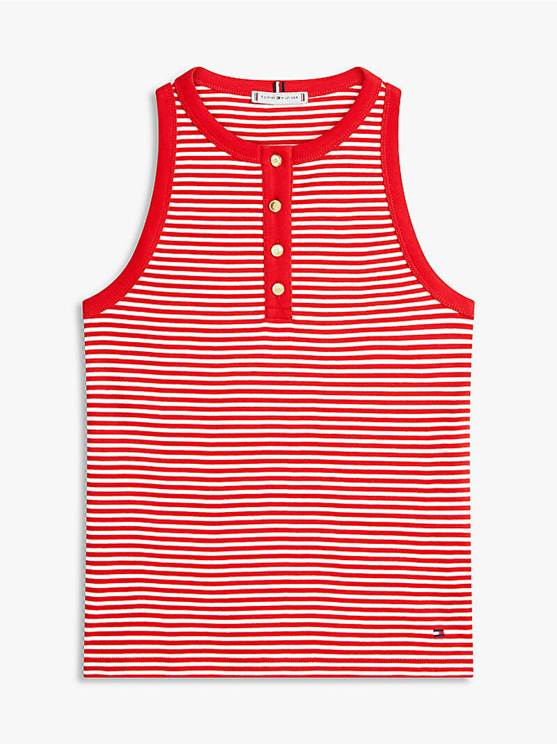 Kadın Gold Button Henley T-shirt Çok renkli WW0WW492510EY