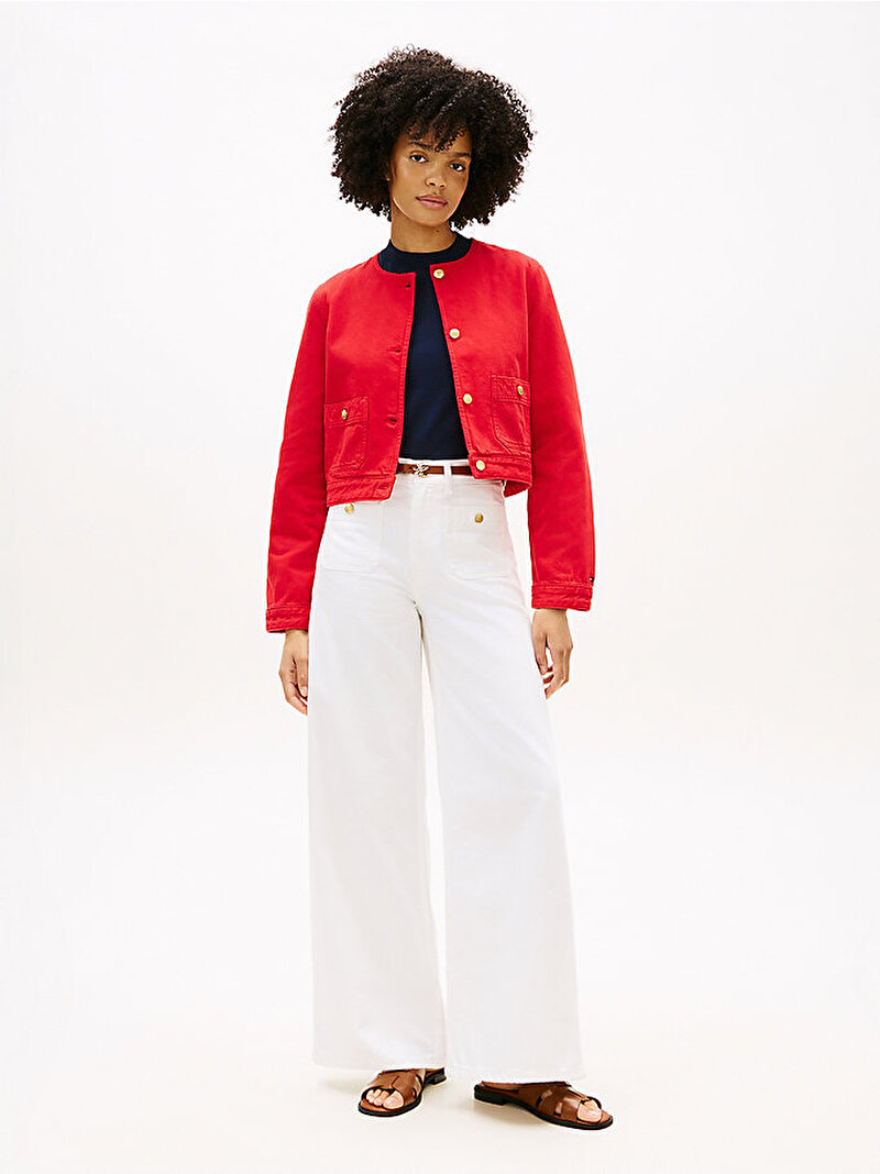 Kadın Denim Lady Ceket Kırmızı WW0WW48591SNE