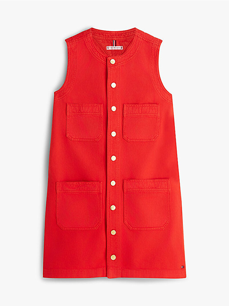 Kadın Denim Mini Elbise Kırmızı WW0WW48584SNE