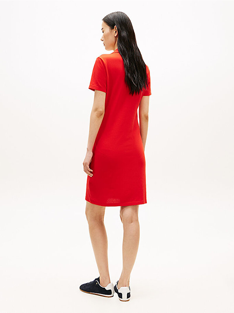 Kadın Slim Open Polo Elbise Kırmızı WW0WW42567SNE