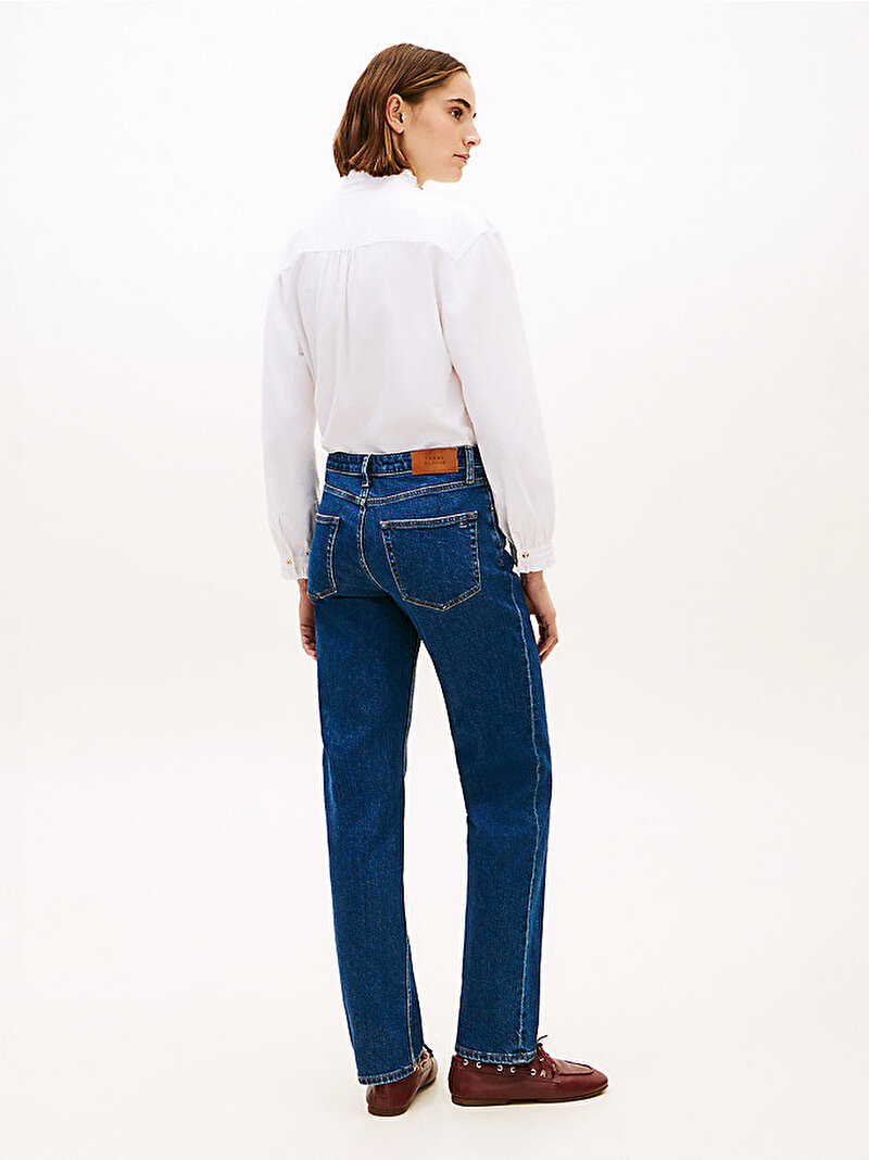 Kadın Classic Straight Jean Pantolon Mavi WW0WW485641A5