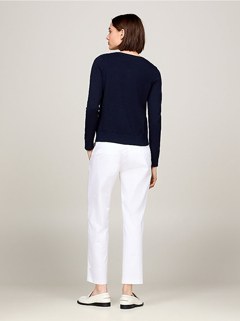 Kadın Co Jersey Stitch Kazak Lacivert WW0WW42050DW5