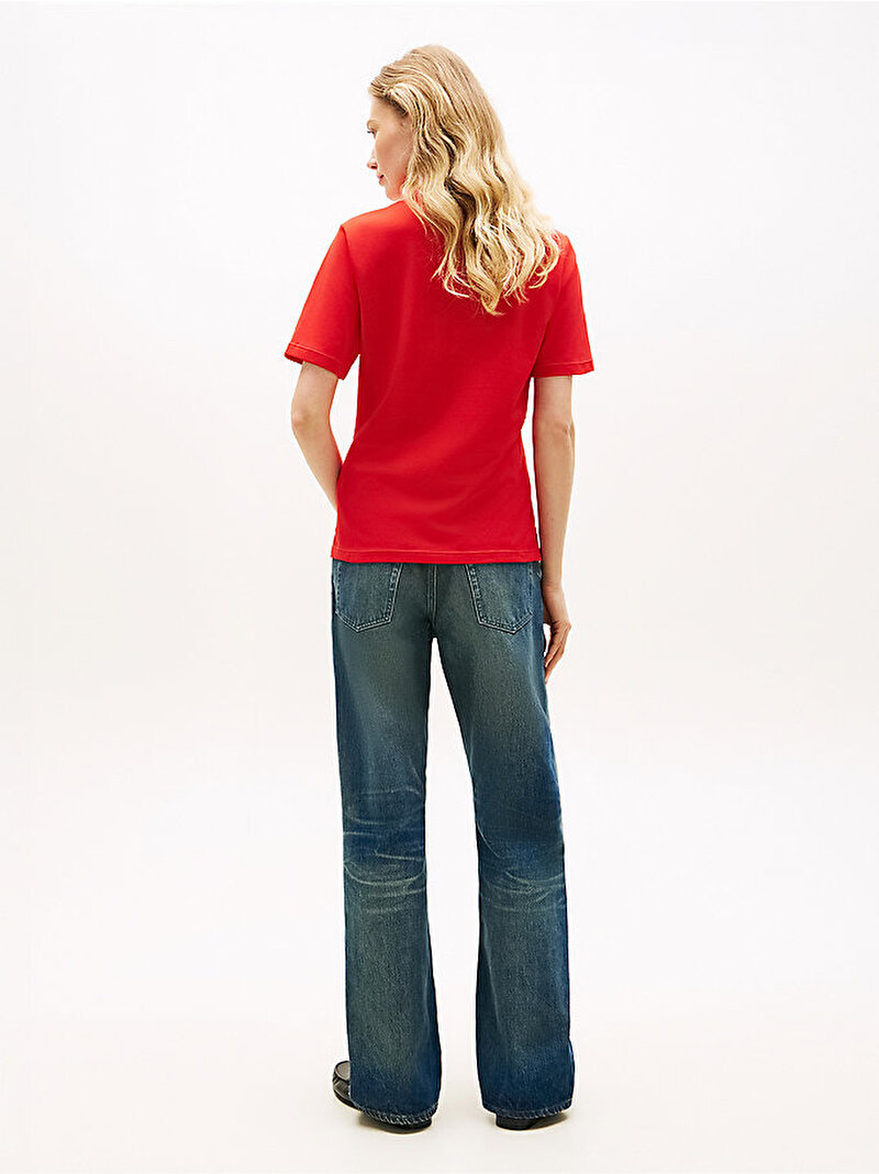 Kadın 1985 Regular Pique Polo T-shirt Kırmızı WW0WW43224SNE