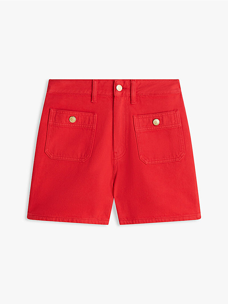 Kadın Denim Mini Şort Kırmızı WW0WW49579SNE