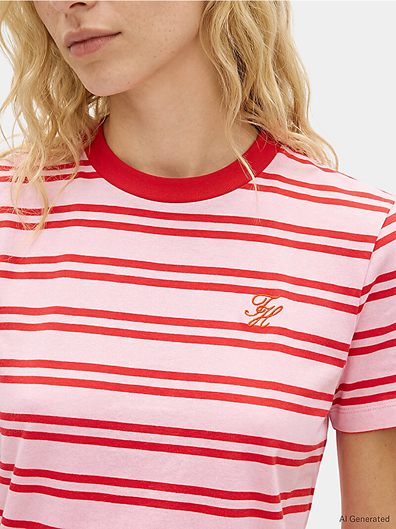 Kadın TH Regular C-neck T-shirt Kırmızı WW0WW486990D3