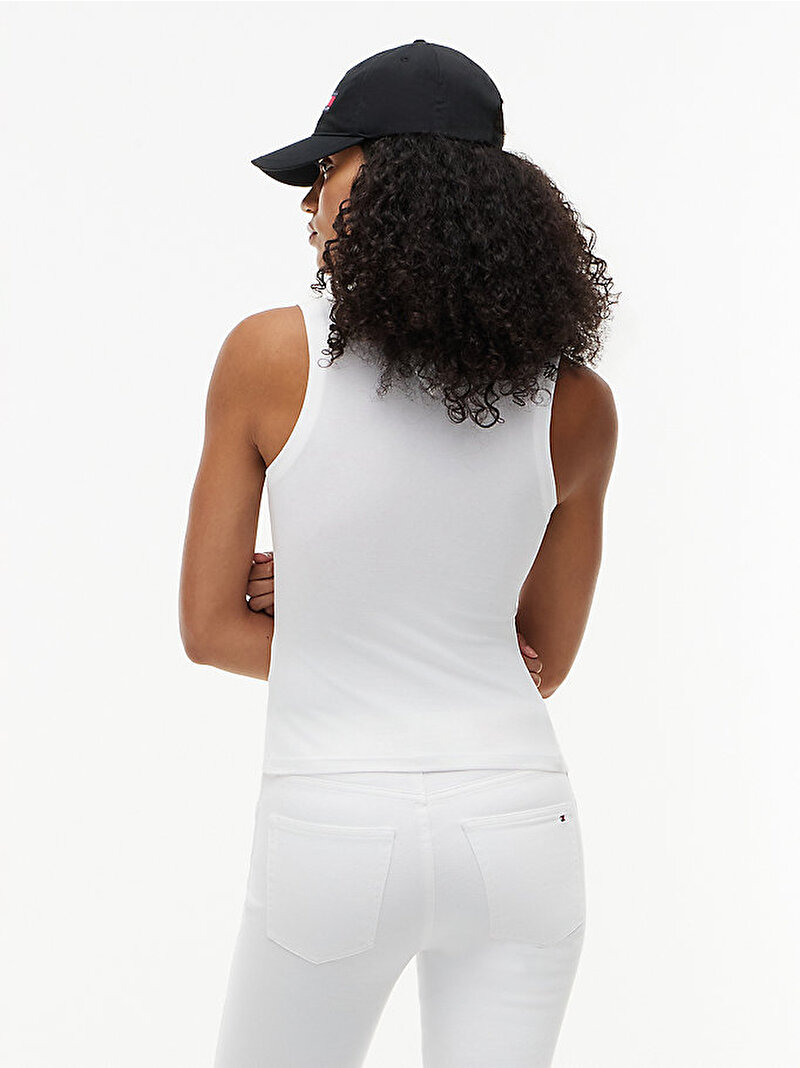 Kadın TH X CF1 Logo Tank Top Beyaz WW0WW52115YBR