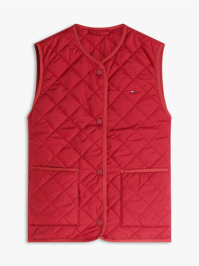 Kadın Padded Regular Quilted Yelek Kırmızı WW0WW47289XJQ