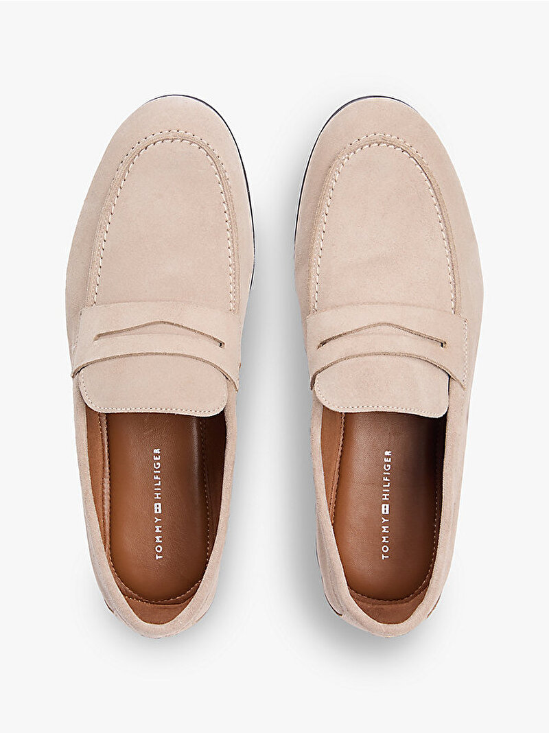 Erkek Flexible Slim Süet Loafer Bej FM0FM05745AFE
