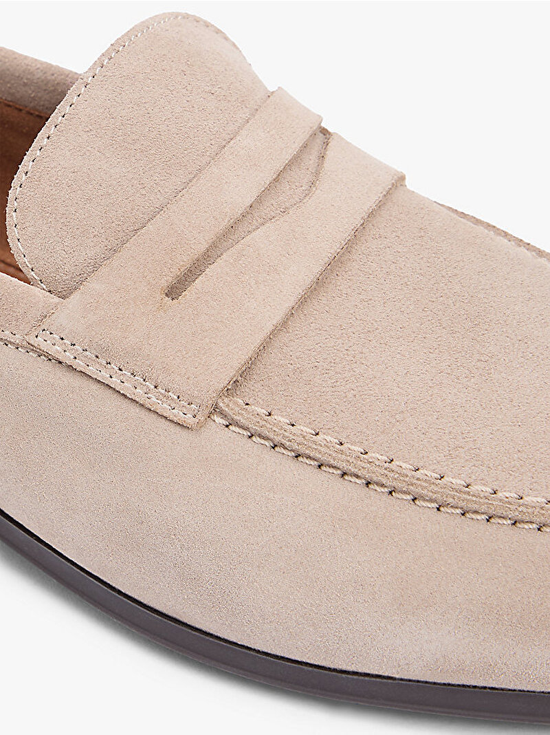 Erkek Flexible Slim Süet Loafer Bej FM0FM05745AFE