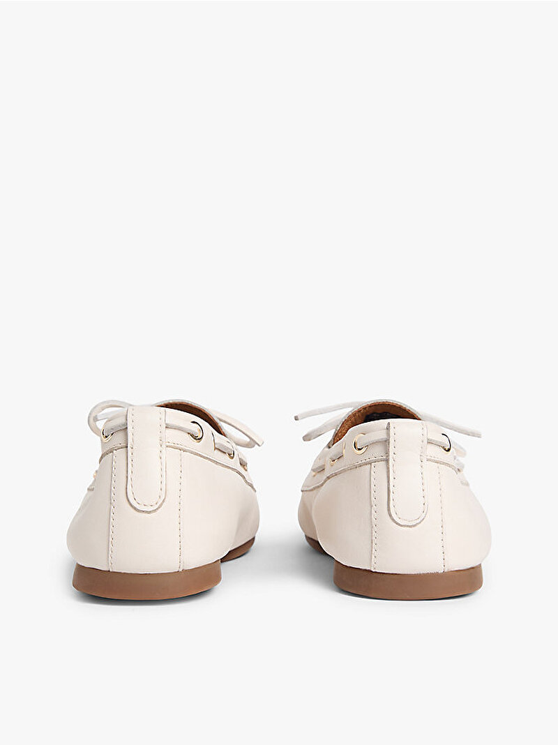 Kadın TH Sleek Leather Loafer Bej FW0FW09148AEO