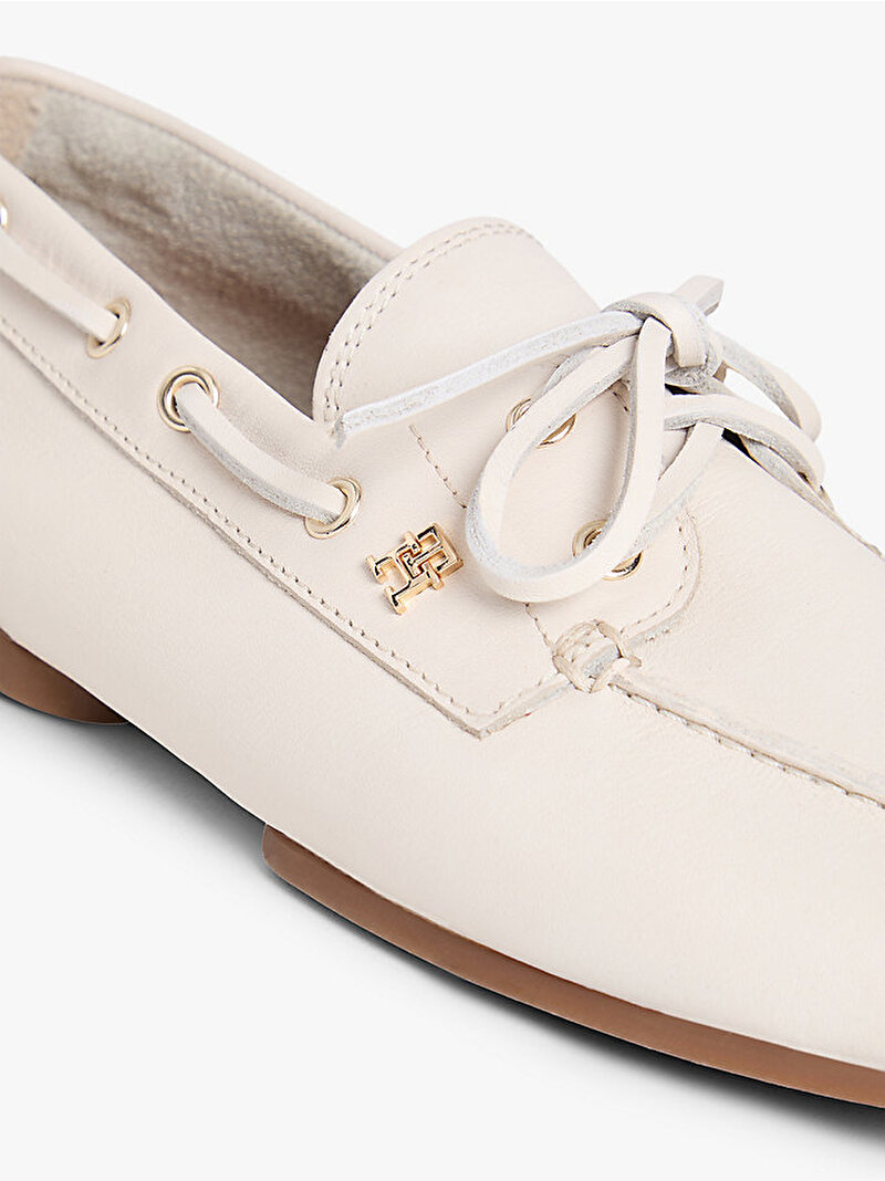 Kadın TH Sleek Leather Loafer Bej FW0FW09148AEO