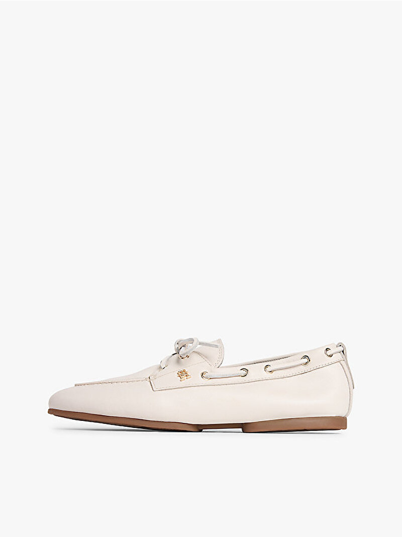 Kadın TH Sleek Leather Loafer Bej FW0FW09148AEO