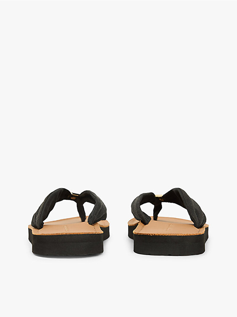 Kadın TH Leather Footbed Summer Terlik Siyah FW0FW09194BDS
