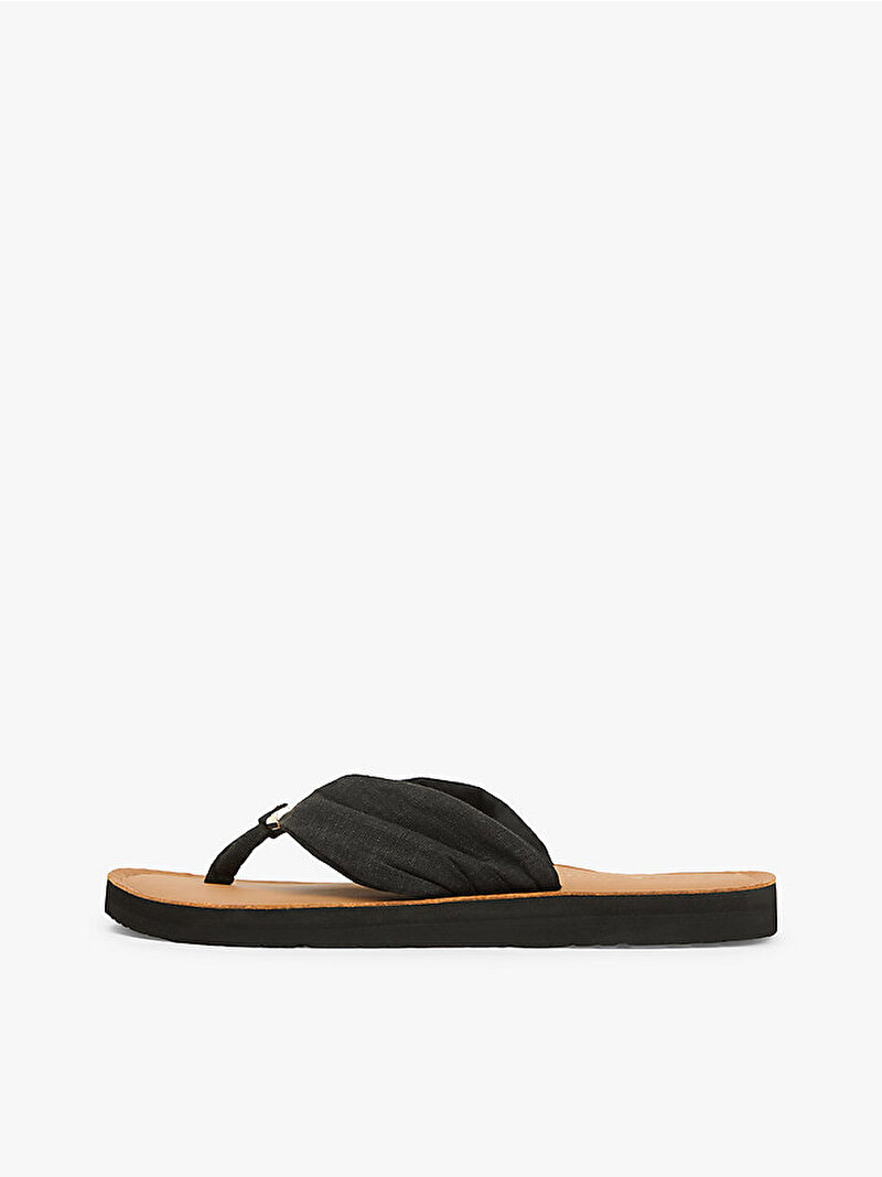 Kadın TH Leather Footbed Summer Terlik Siyah FW0FW09194BDS