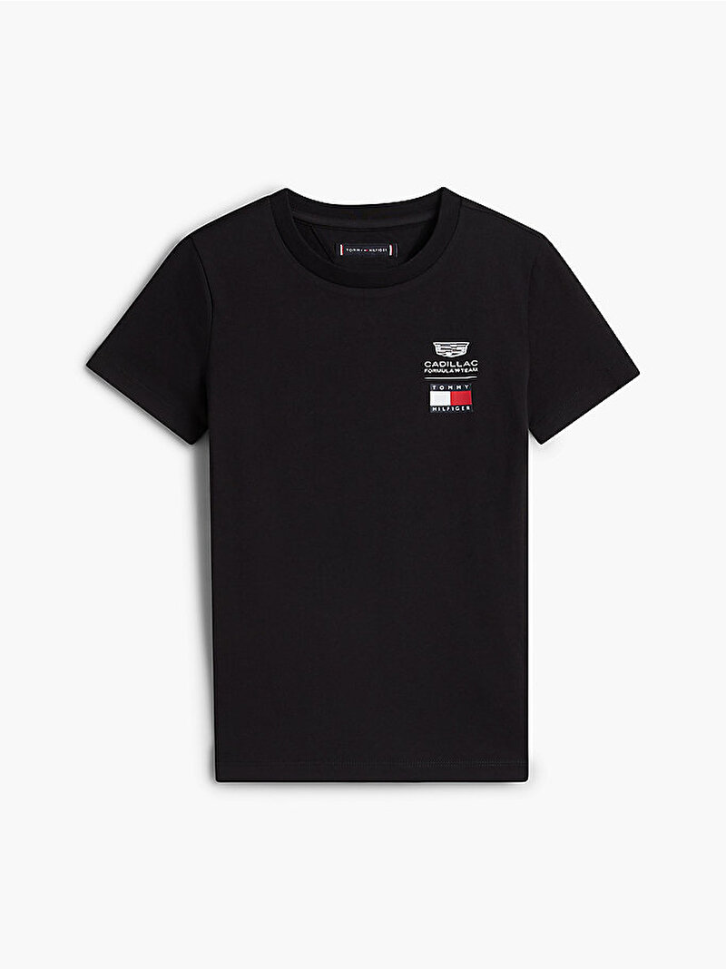 Çocuk Unisex TH X CF1 Logo T-shirt Siyah KS0KS00776BDS