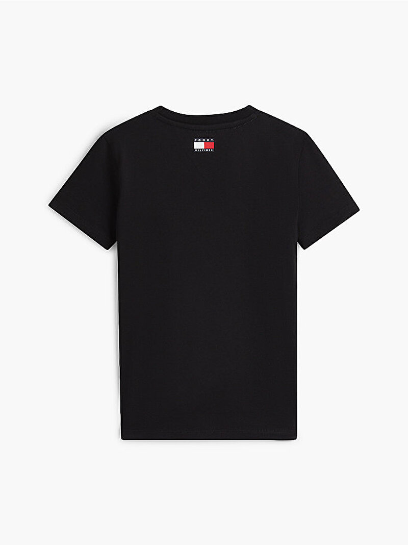 Çocuk Unisex TH X CF1 Logo T-shirt Siyah KS0KS00776BDS