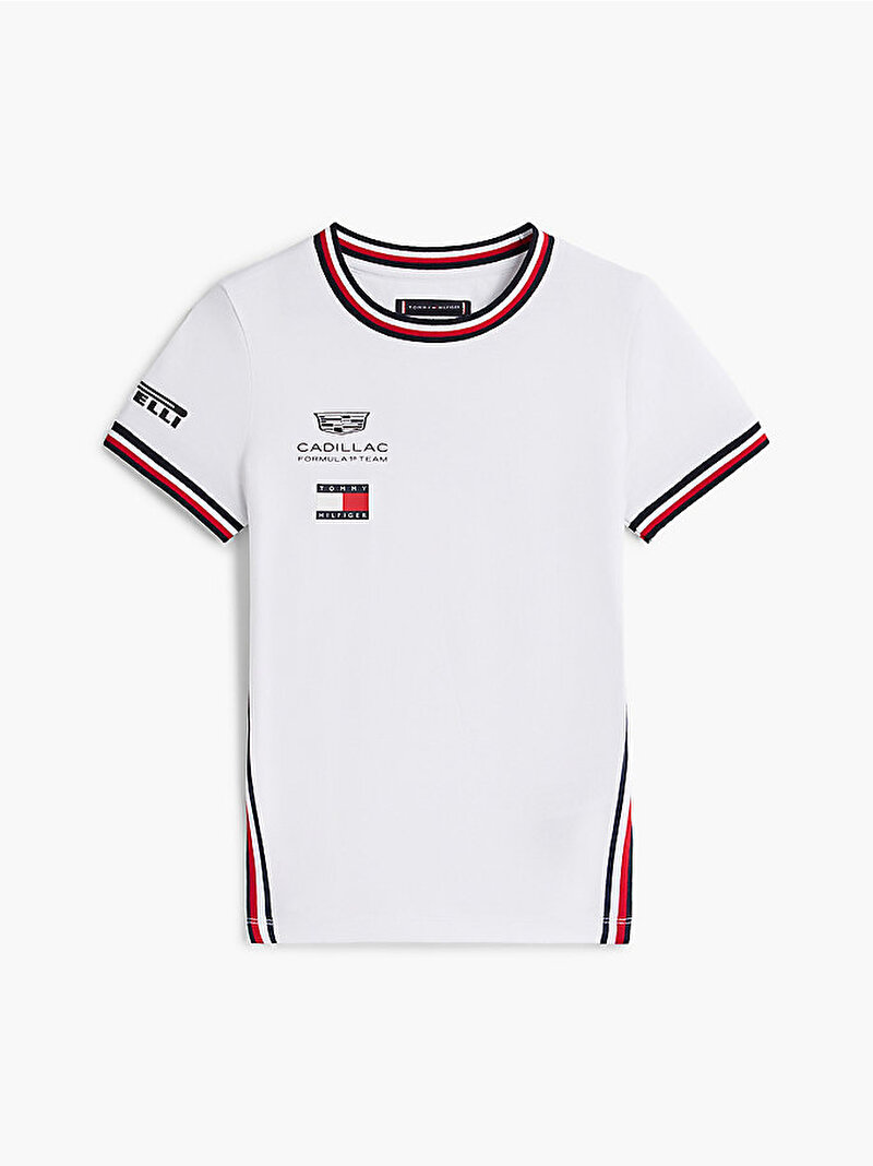 Çocuk Unisex TH X CF1 Replica T-shirt Beyaz KS0KS00787YBR