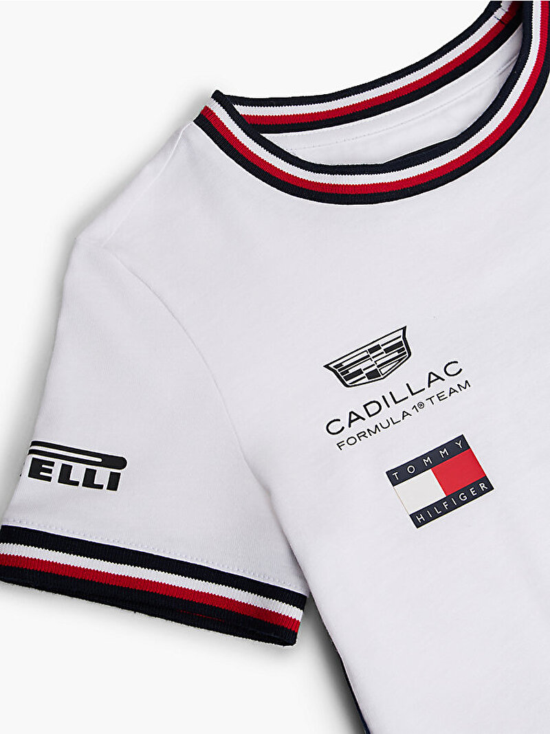 Çocuk Unisex TH X CF1 Replica T-shirt Beyaz KS0KS00787YBR