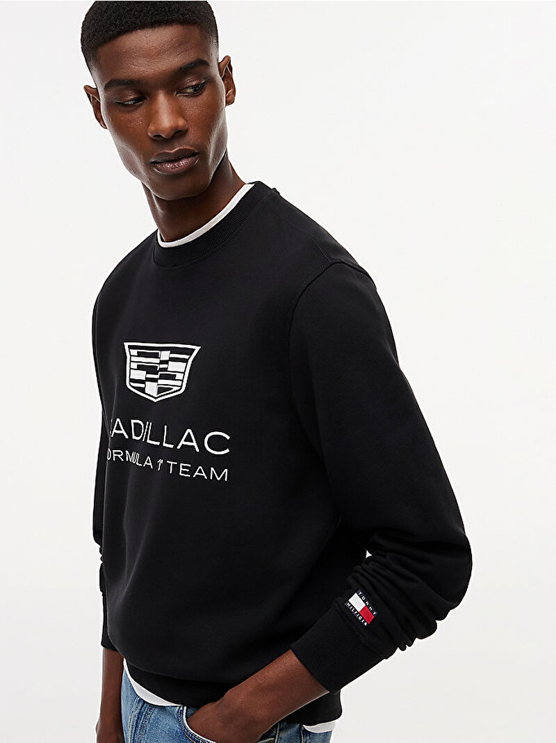 Unisex TH X CF1 Shield Graphic Sweatshirt Siyah MN0MN00078BDS