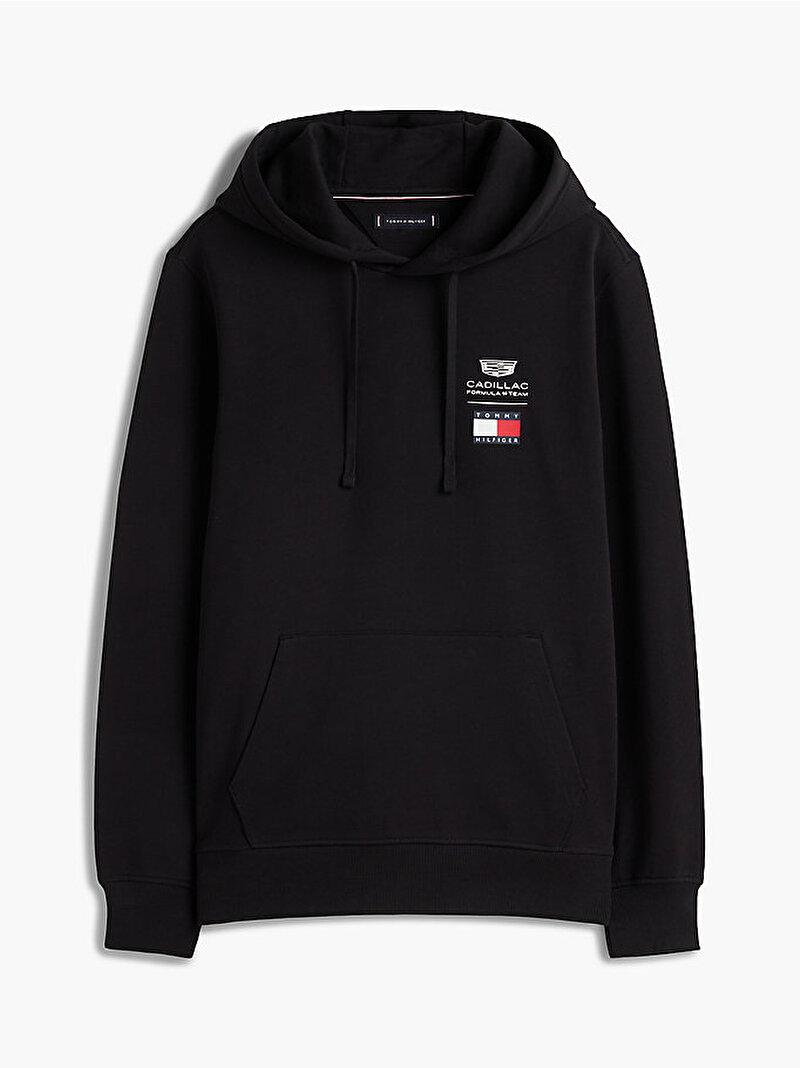 Unisex TH X CF1 Logo Hoodie Siyah MN0MN00079BDS